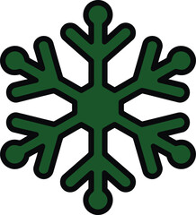 Illustrations of a Christmas snowflake, decorative borders in vibrant colors