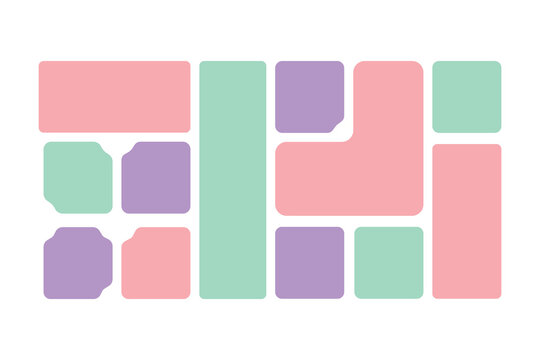 Modern Bento Grid Layout Template Vector