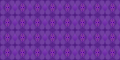 Purple Ornamental Seamless Pattern Background – Elegant Floral and Geometric Decorative Vector for Wallpaper, Fabric, Packaging, and Islamic Design