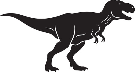 Fototapeta premium A striking silhouette of a tyrannosaurus rex in a dynamic pose