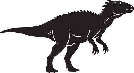 Fototapeta premium A striking silhouette of a dinosaur likely a baryonyx 