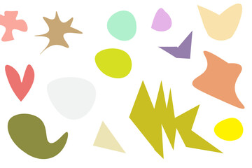 vector illustration of a group shapes