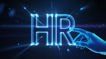 Innovative HR solutions for modern business growth with touch of technology, highlighting human resources management and strategic talent acquisition