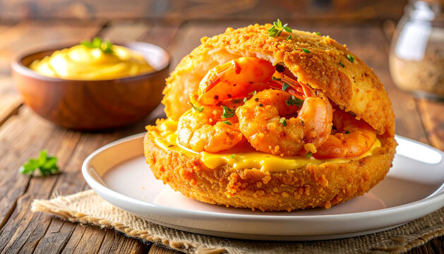 Traditional  Acaraje crispy Brazilian 