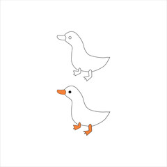 Cute Duck vector illustration