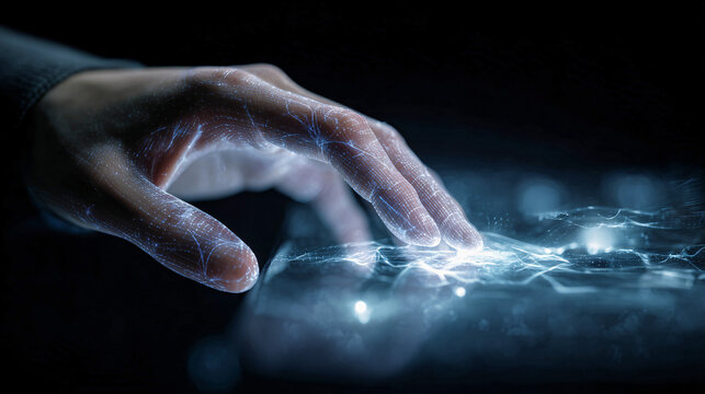 Minimal Futuristic Home Holographic Interface