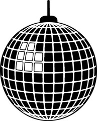 Disco ball silhouette vector illustration