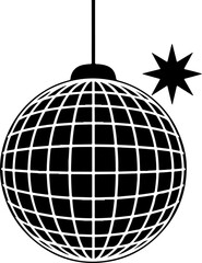 Disco ball silhouette vector illustration
