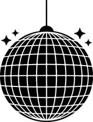 Disco ball silhouette vector illustration