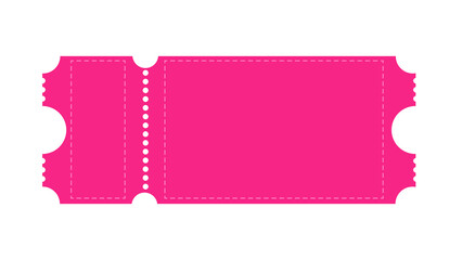A vibrant pink ticket with perforated edges stands out against a dark backdrop, waiting. © IsratJahan
