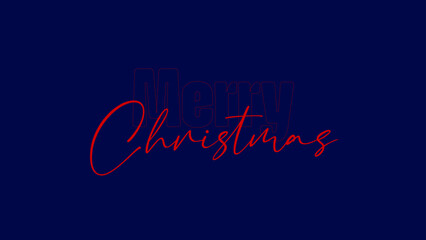 Naklejka premium “Merry Christmas” Wallpaper with Red Typography on Dark Blue Background – Festive Holiday Design 
