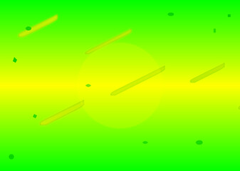 Abstract neon green yellow gradient background with geometric shapes