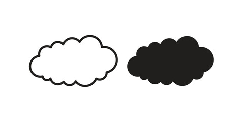 Clouds icon for template. Icon vector graphic set