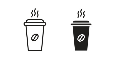 Coffee icon for template. Icon vector graphic set