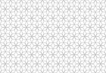 Geometric seamless pattern with rhombus shapes  design. The thin gray outlines create a modern and elegant abstract texture.