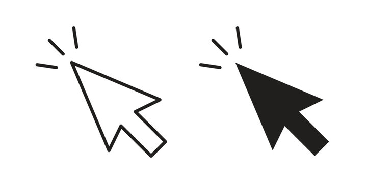 Cursor icon for template. Icon vector graphic set