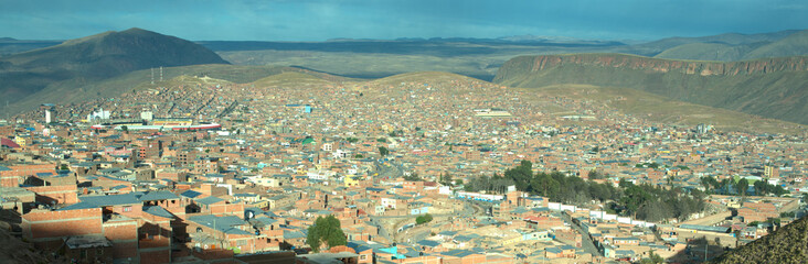 Panoramic View of Potosí Bolivia City in the Andes