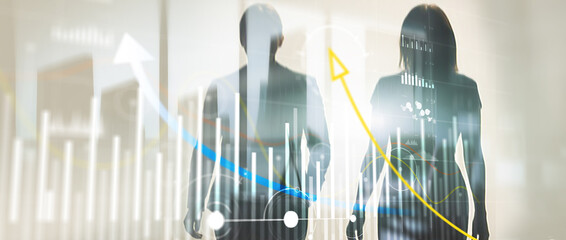 Data analysis chart with multiple growth curves showing progression