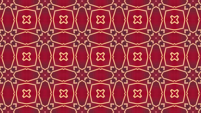 Symmetrical neon clover pattern dark background