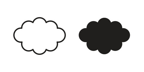 Clouds icon pictogram in trendy outline style. icon, sign or symbol.