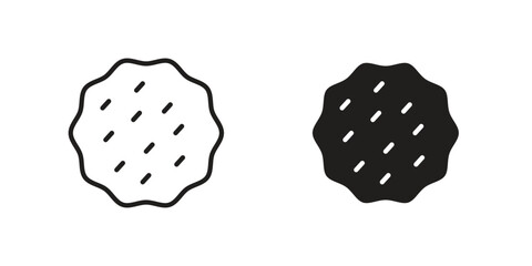 Cookie icon pictogram in trendy outline style. icon, sign or symbol.