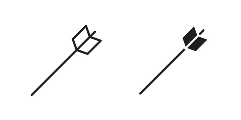 Dart icon pictogram in trendy outline style. icon, sign or symbol.