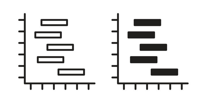 Chart gantt icon for your website design, logo, app, UI. EPS10