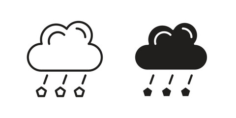 Cloud hail icon for your website design, logo, app, UI. EPS10