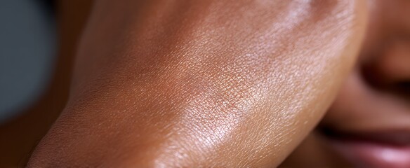 Naklejka premium the smooth texture of healthy human skin feels like velvet wrapped in sunshine medium shot