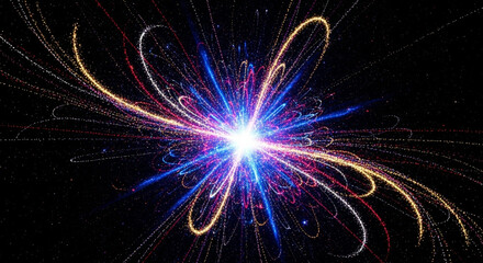 Naklejka premium impact ripple spacetime collision