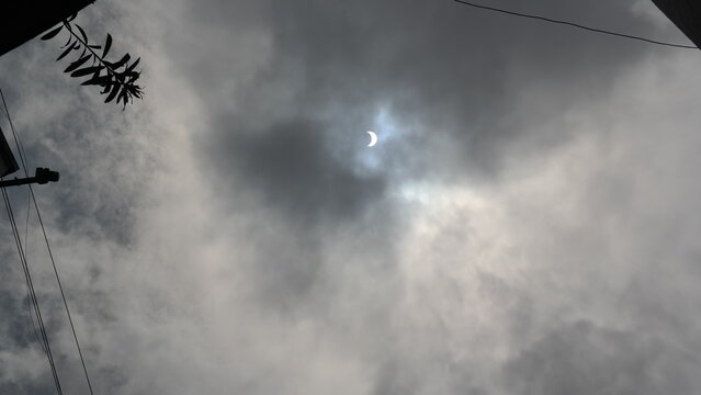 Picture of solar eclipse captured from my apartment balcony