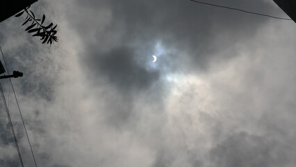 Picture of solar eclipse captured from my apartment balcony