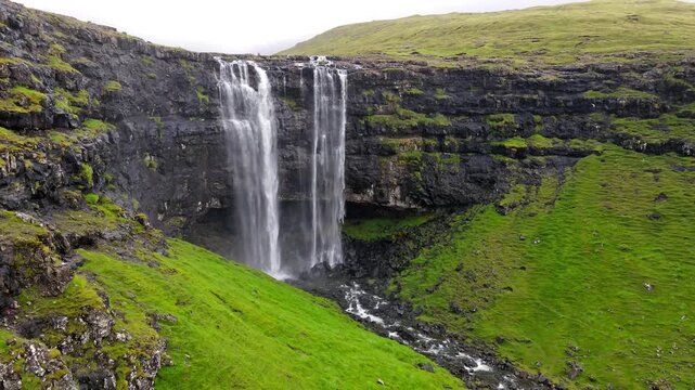 Waterfall Fossa, Faroe Islands