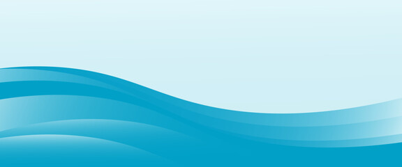 Obraz premium Blue and white business wave banner background. vector