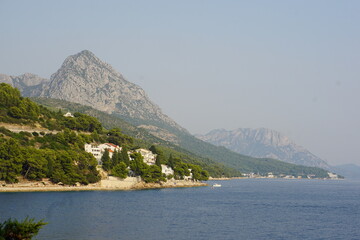 Dalmatia, Makarska region, Adriatic sea, Croatia, August 2025, golden hour, montains, sony a6000, summer, haze, holiday