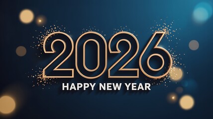Elegant 2026 Happy New Year Celebration Banner Background Template Design