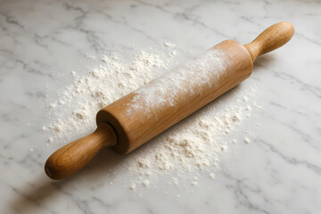 rolling pin and flour