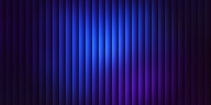 Dark abstract vertical stripe background with bright blue and purple neon glow gradient