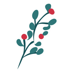 Branch with berries icon image vector illustration design  blue green red