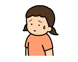 困る　アジア人の女の子