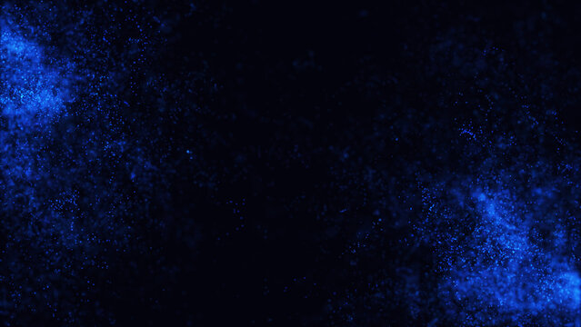 dark blue background with particles