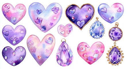 This eclectic gathering of artistic hearts boasts an array of gemstones, anatomical designs, and floral patterns, making it perfect for creative pursuits