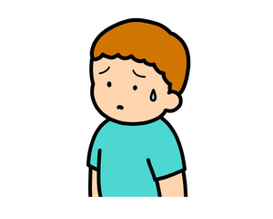 困る　茶髪の男の子