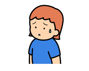 困る　茶髪の女の子