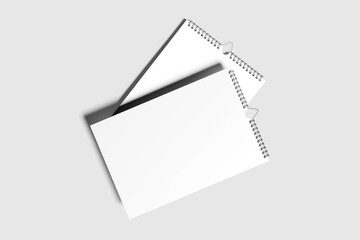 Blank Wall Calendar Mockup