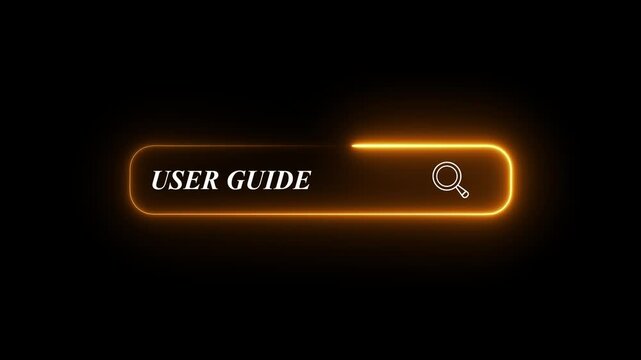 User manual guide concept o the transparent background. Online instruction manual and strategy advice. Motion graphics of user guide for business service. 4k video.