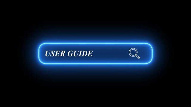 User manual guide concept o the transparent background. Online instruction manual and strategy advice. Motion graphics of user guide for business service. 4k video.