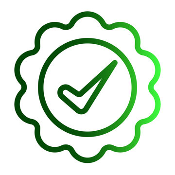 Official Verification Check Mark icon from the Notary icon collection (Outline Gradient Style)