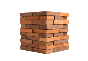 Stack of rough texture bricks for construction