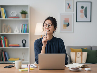 リモートワークする女性 キャリア 仕事 アイデア